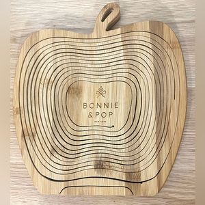 Bonnie & Pop Wooden Tray and Basket. Preowned EUC